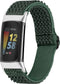 imoshion Elastisch nylon bandje - Geschikt voor Fitbit Charge 6, Charge 5 - Groen - One Size