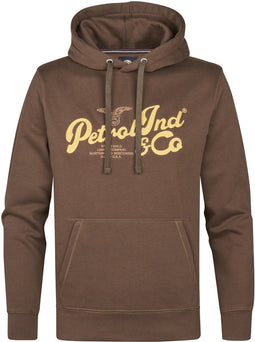 Petrol Industries Kennewick - Heren Artwork Hoodie - Capuchon - Bruin - Maat L
