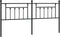 vidaXL - Hoofdbord - 193 - cm - metaal - zwart