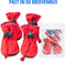 Hondenschoenen - Gripzolen - Elastische Sluiting - Spatbestendig - Rood - Maat S (4 st.)