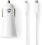 Nedis CCPDL20W111WT - USB-C autolader 20W met Lightning-kabel - Wit