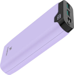 imoshion Powerbank 20000 mAh - Snellader 22.5W - USB-C & USB A - LED indicator - Lila
