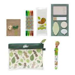 Marvel Groot - Schrijfwarenset - 10-kleurenpen met 3D-topper - 4 pastelkleurige markeerstiften (set van 7)