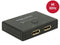 Delock DisplayPort 2 - 1 Switch bidirectional 4K 60 Hz - Zwart