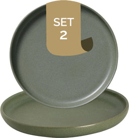 Palmer Bord Sandy Loam 17 cm Groen Stoneware 2 stuks