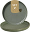 Palmer Bord Sandy Loam 17 cm Groen Stoneware 2 stuks