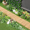 Coast Garten-HolzWeg 245 x 43 x 2 cm Roll-off weerbestendige rechte rechte stoep buitenshuis