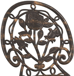 vidaXL - 3-delige - Bistro - Set - voor - in - de - Tuin - - - Brons - Gietaluminium