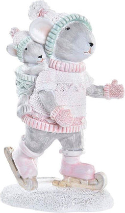Kerstversiering DKD Home Decor Muis Hars (7 x 5 x 11 cm)