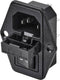 TRU COMPONENTS TC-10088400 Apparaatstekker (koud) Stekker, inbouw verticaal Totaal aantal polen: 3 10 A Zwart 1 stuk(s)