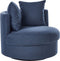 Draaifauteuil DALBY Stof Donkerblauw