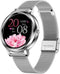 Valante Fem-Fit2 Smartwatch - Smartwatch Dames - Zilver staal - 40 mm - Stappenteller - Hartslagmeter - Bloeddrukmeter - Saturatiemeter