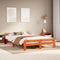 vidaXL - Bed - met - matras - massief - grenenhout - wasbruin - 140x190 - cm