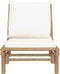 vidaXL - Tuinstoelen - 2 - st - met - crèmewitte - kussens - bamboe