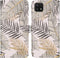 iMoshion Hoesje Geschikt voor Samsung Galaxy A22 (5G) Hoesje Met Pasjeshouder - iMoshion Design Softcase Bookcase - Wit / Meerkleurig / Goud / Glamour Botanic