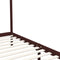 vidaXL - Hemelbedframe - massief - grenenhout - donkerbruin - 140x200 - cm
