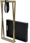 vidaXL - Klaptafel - 48x34x61 - cm - MDF - goudkleurig - en - zwart