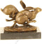 BRONZEN BEELD VAN TWEE RENNENDE HAZEN