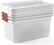 Curver Kis K Latch Box L - Opbergbox met Deksel - 43L - 59x39x28 - Oranje clips