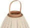 Kaarshouder Home ESPRIT Wit Natuurlijk Hout Kristal 40 x 40 x 70 cm