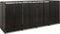 vidaXL - Containerberging - viervoudig - 274x80x117 - cm - poly - rattan - grijs