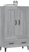 vidaXL - Hoge - kast - 70x31x115 - cm - bewerkt - hout - grijs - sonoma - eikenkleurig