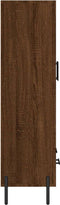 vidaXL - Hoge - kast - 69,5x31x115 - cm - bewerkt - hout - bruin - eikenkleur