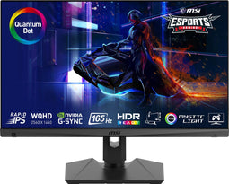 MSI Optix MAG274QRFDE-QD - Computer monitor - 27 Inch 2560 x 1440 Pixels 165 Hz G-SYNC - Zwart