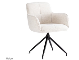 Criks Design Draaibare Eetkamerstoel Charly - Beige - Zithoogte 50 cm