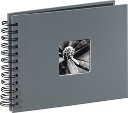 Hama Spiraalalbum "Fine Art", 24 x 17 cm, 50 zwart pagina's, grijs