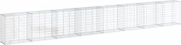 vidaXL - Schanskorf - 800x50x100 - cm - gegalvaniseerd - ijzer - zilverkleurig