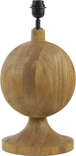 Light & Living Tafellamp Tomasso - Mangohout - 50cm - Mat Bruin - excl. kap