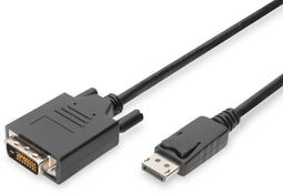 Digitus DB-340301-030-S - DisplayPort naar DVI-kabel - 3.00 m - Zwart