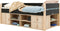 Bopita Lucas compactbed 90x200 met opbergmodule - Mat Zwart/Naturel