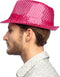 Boland Popstar Hoed - Sequins - Roze - 59 cm