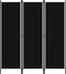 vidaXL - Kamerscherm - met - 3 - panelen - 150x180 - cm - zwart