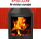 BBQ Collection Buitenhaard - Tuinhaard 134 x 44,5 x 44,5 cm - Terraskachel met As-Opvangbak Pook Houtopslag - Zwart