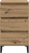 vidaXL - Nachtkastje - Artisan - Eiken - 40x35x70 - cm - Bewerkt - Hout