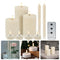 Cheqo® LED Kaarsenset – Incl. Afstandsbediening & Timer – 9-delig – Ivoor