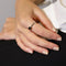 TI SENTO Ring 12128TB - Zilveren dames ring - Bruine gefacetteerde steen - Maat 50