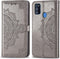 iMoshion Hoesje Geschikt voor Samsung Galaxy M30s / M21 Hoesje Met Pasjeshouder - iMoshion Mandala Bookcase - Grijs