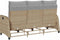 vidaXL - Verstelbare - tuinbank - met - kussens - L-vormig - beige - poly - rattan