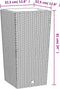 vidaXL - Plantenbak - met - uitneembare - bak - rattan-look - 21/49 - L - PP - bruin