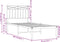 vidaXL - Bedframe - met - hoofdbord - metaal - zwart - 80x200 - cm