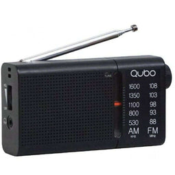 Qubo RS-2 - Transitorradio - Ingebouwde Speaker LCD-scherm - Zwart