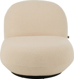 J-Line loungestoel Sneeuw populieren - hout/schuim - wit/zwart