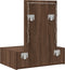 vidaXL - Wandkaptafel - met - LED-verlichting - in - Bruin - Eiken