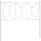 vidaXL - Hoofdbord - 100 - cm - metaal - wit