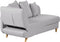 MERI II - Chaise longue - Lichtgrijs - Linkerzijde - Fluweel