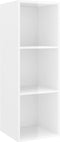 vidaXL - Tv-wandmeubel - 37x37x107 - cm - bewerkt - hout - hoogglans - wit